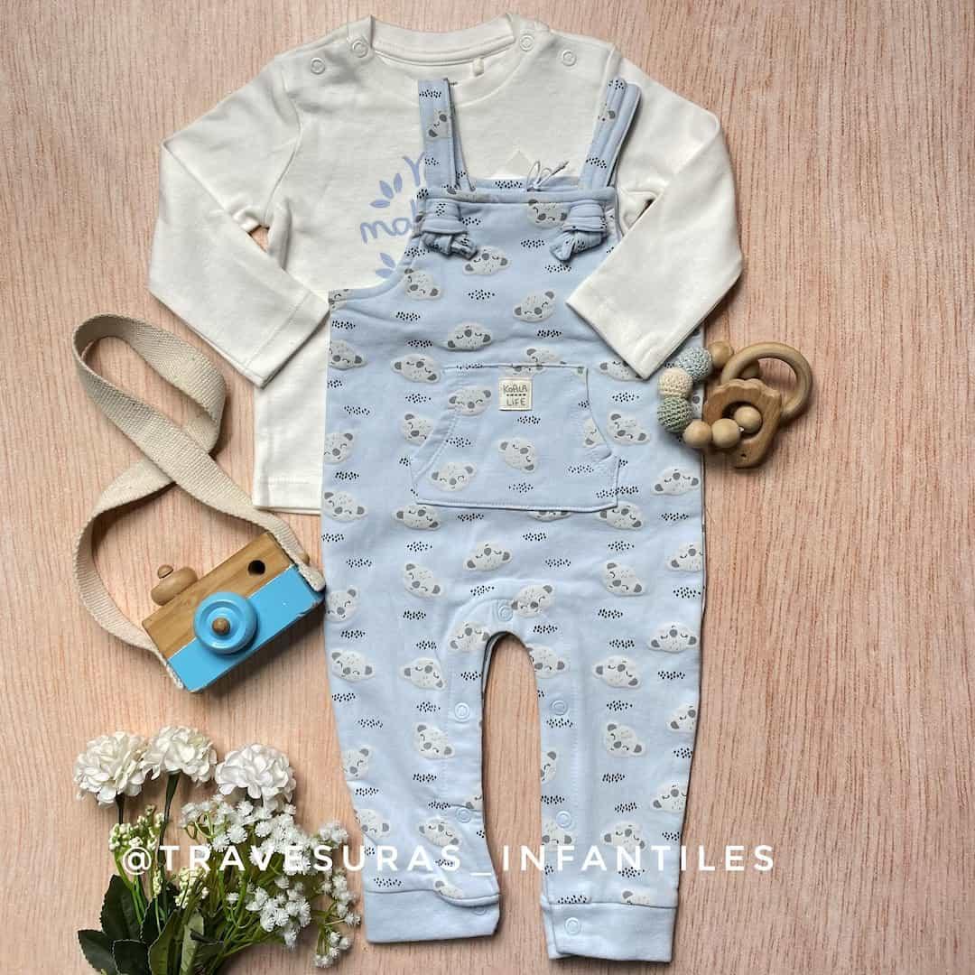 Conjunto Overol Koala Azul