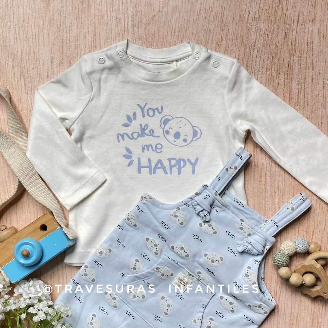 Conjunto Overol Koala Azul