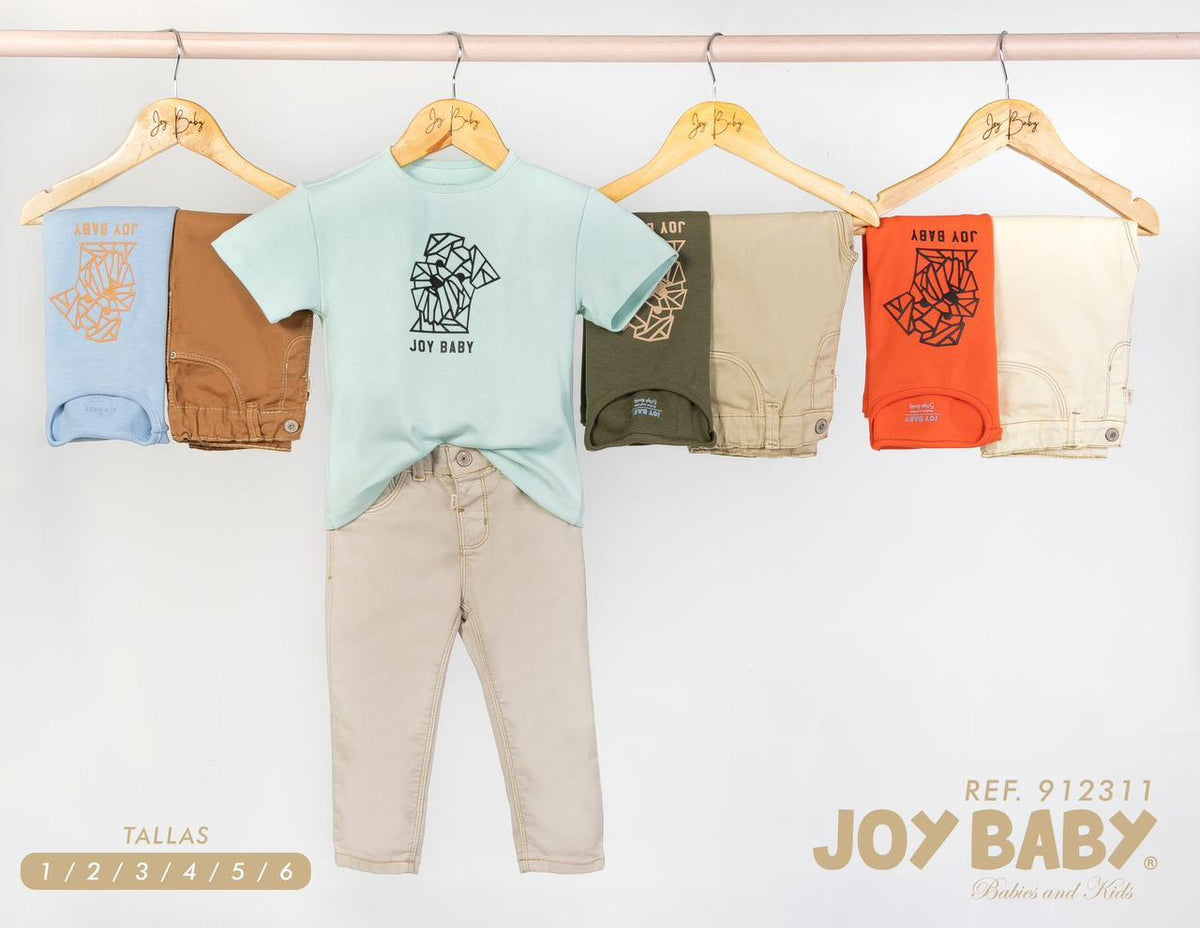 Conjunto Niño Pantalón Silueta Perrito Colores