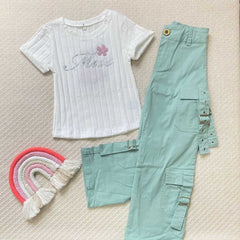 Conjunto para Niña Pantalon Bolsillos Correa