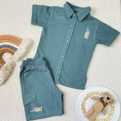 Conjunto Para Bebé Niño Botones Green