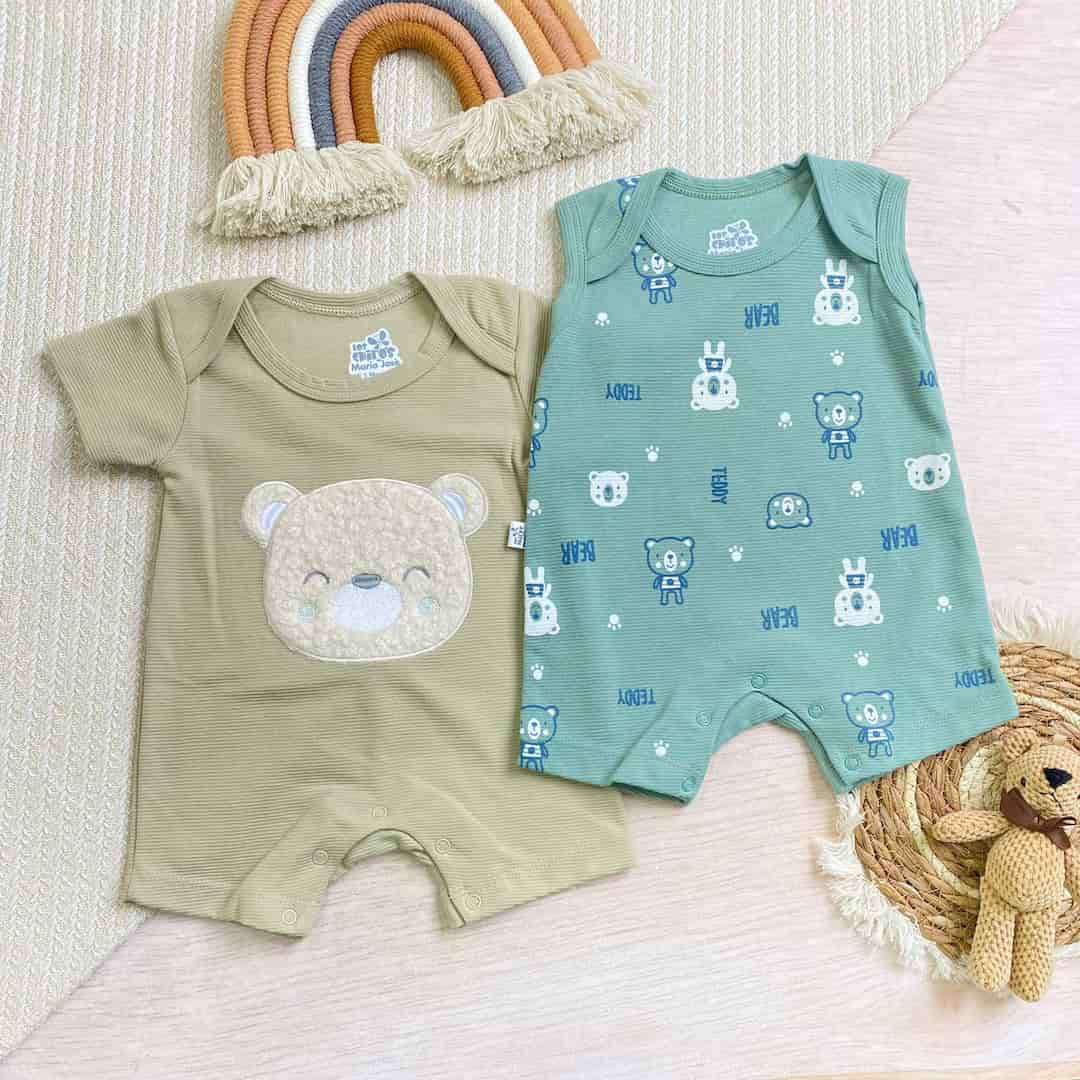 Set 2 Mamelucos Estampado Bear Green