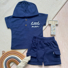 Conjunto Bermuda Capota Azul