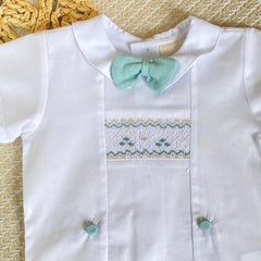 Traje De Ceremonia Bebé Niño Menta Detalle