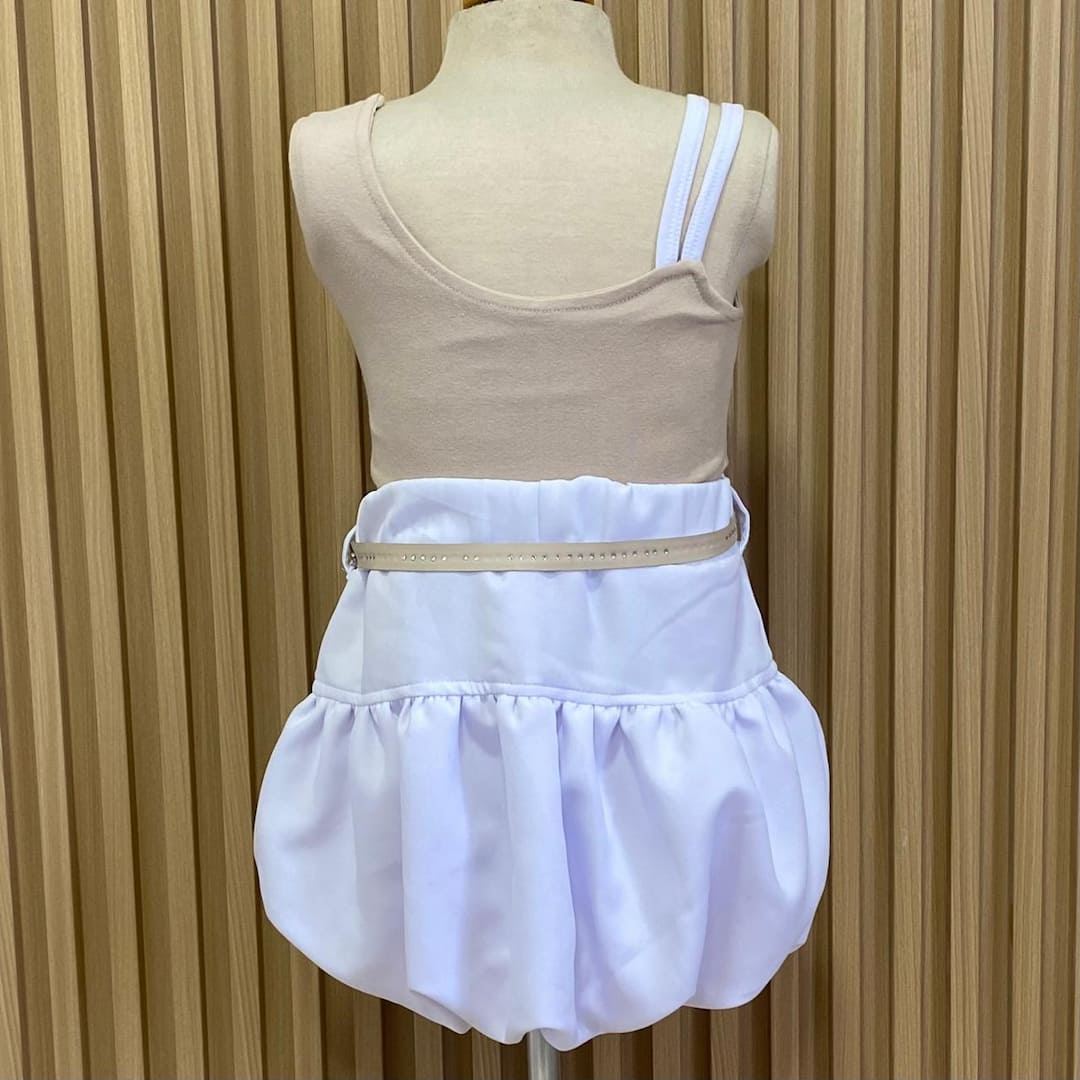 Conjunto Falda Globo Brillos Detalle