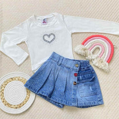 Conjunto Falda Shorts Corazon