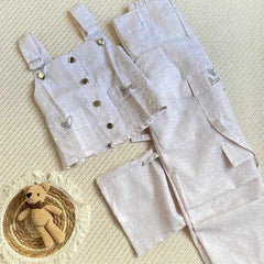 Conjunto Pantalon Lino Corazon Beige