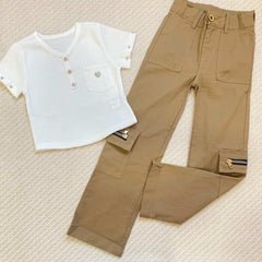 Conjunto Pantalon Cargo Cremallera niña