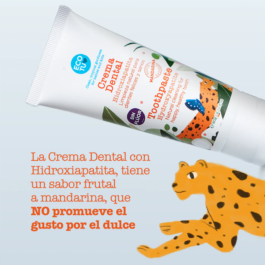 Crema Dental Para Bebé Hidroxiapatita Mandarina 60gr Sin Flour