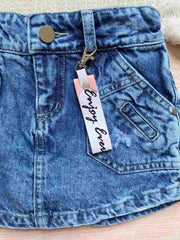 Falda Short Detalle Llavero Jean