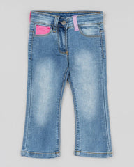 Jean Denim Claro Bolsillos Rosa