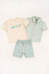 Conjunto 3 Piezas Camisa Rayas Joy Baby