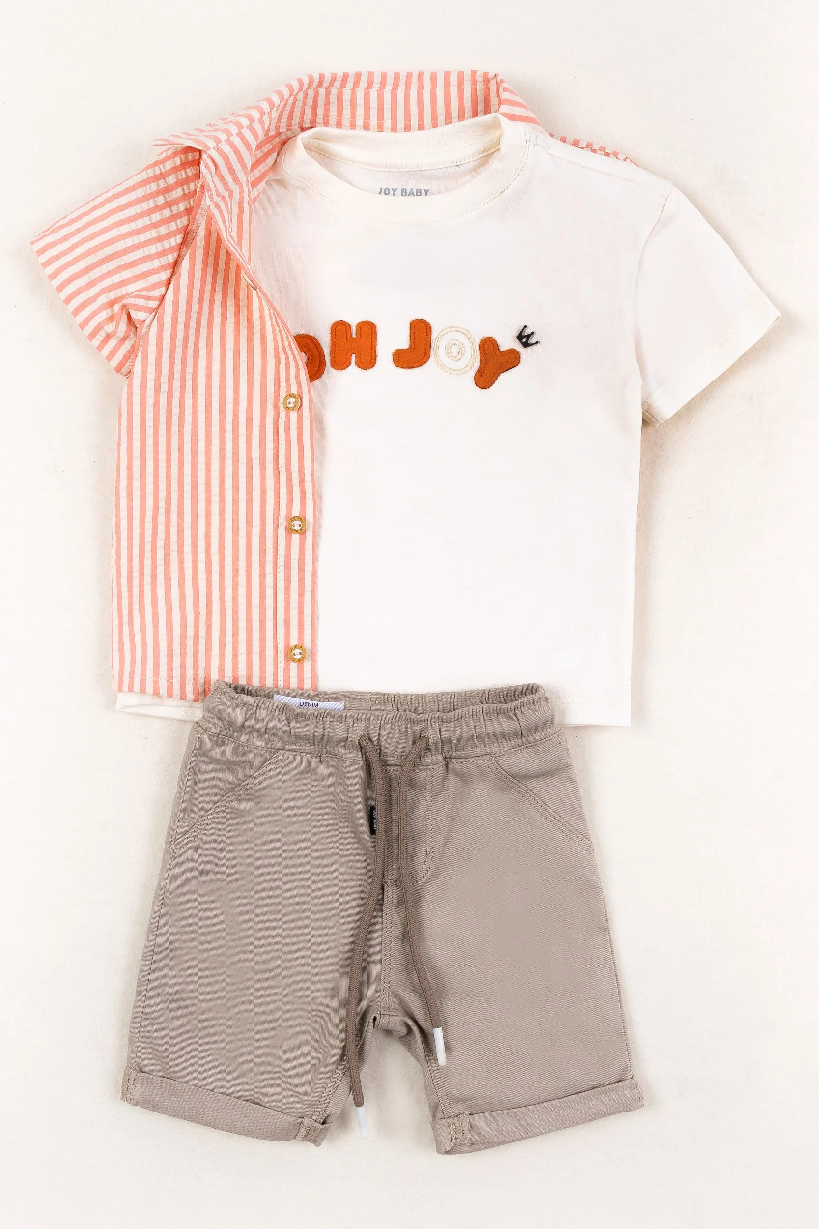 Conjunto 3 Piezas Camisa Rayas Joy Baby