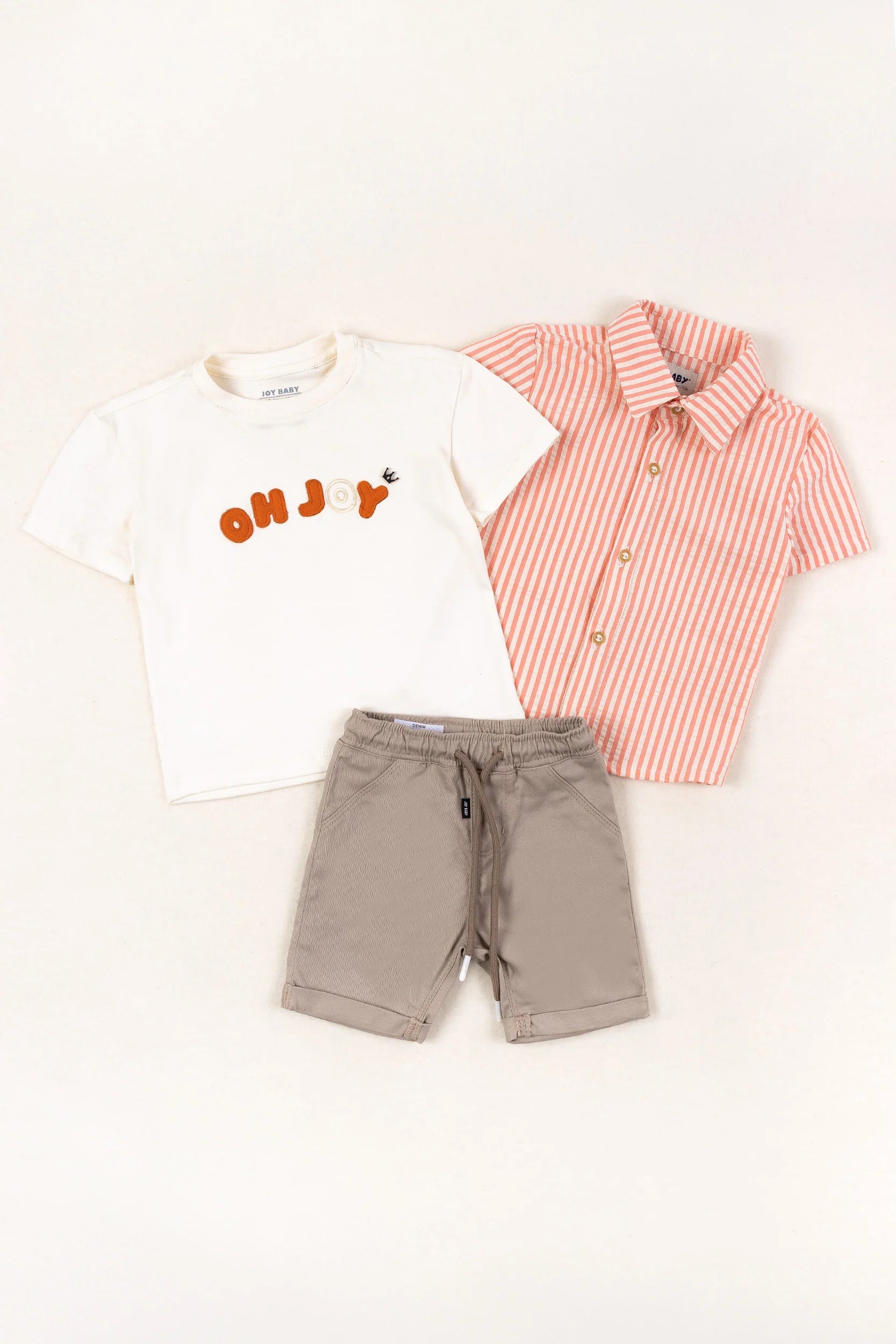 Conjunto 3 Piezas Camisa Rayas Joy Baby