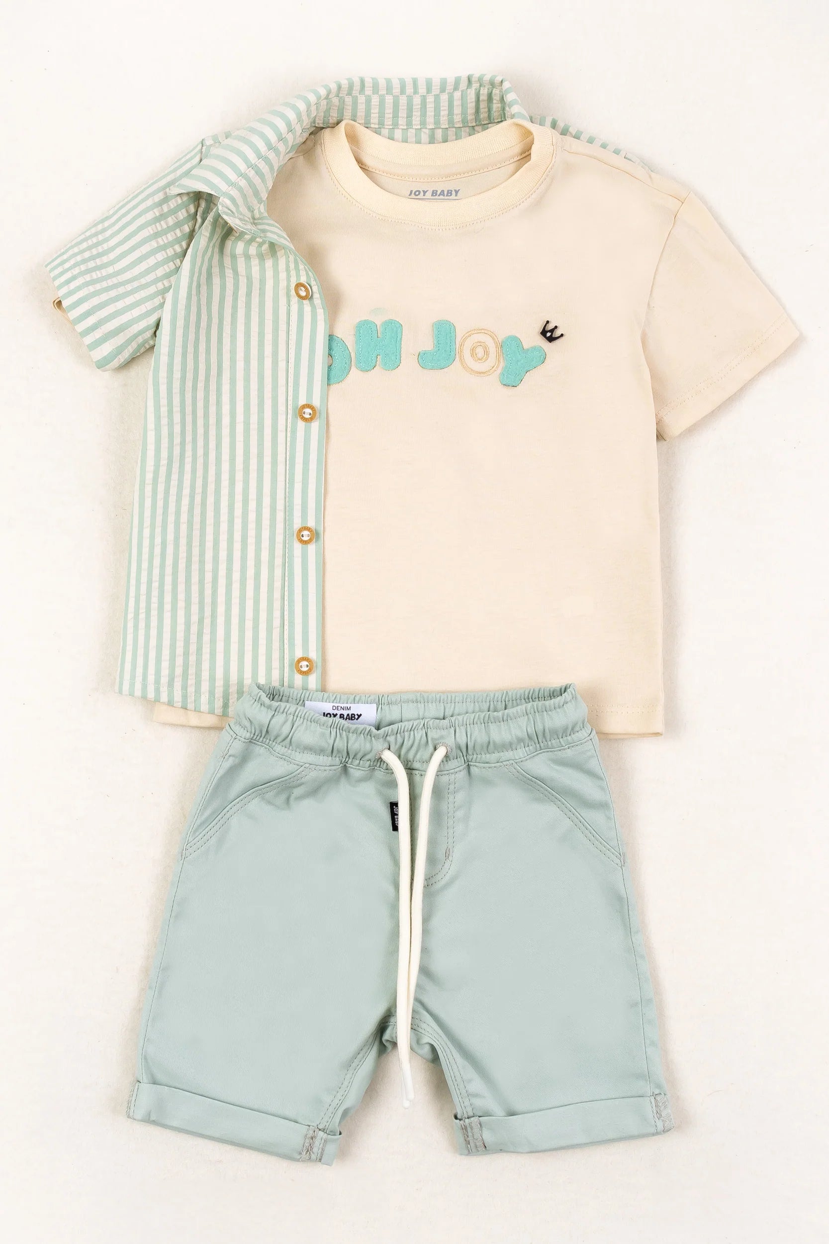 Conjunto 3 Piezas Camisa Rayas Joy Baby