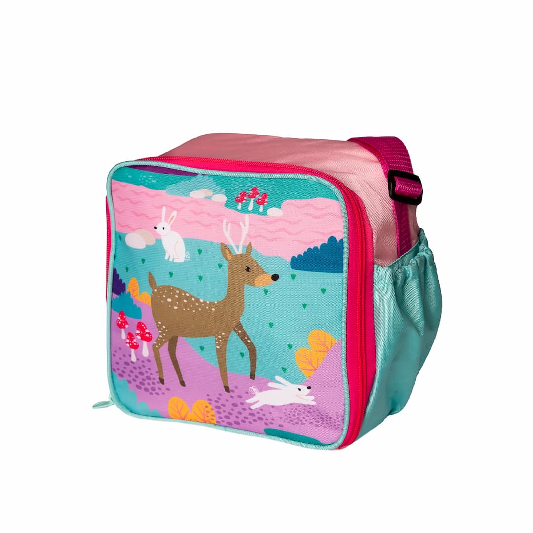 Lonchera Cuadrada Para Niños Impermeable Venado Estilo