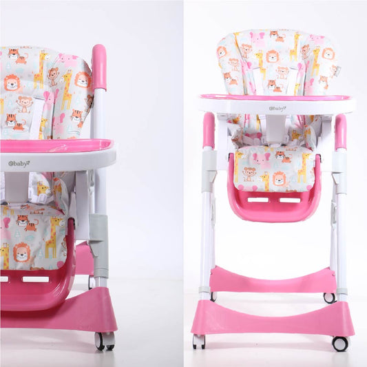 Silla Comedor 6 Niveles Lori Animales Rosa Ebaby®
