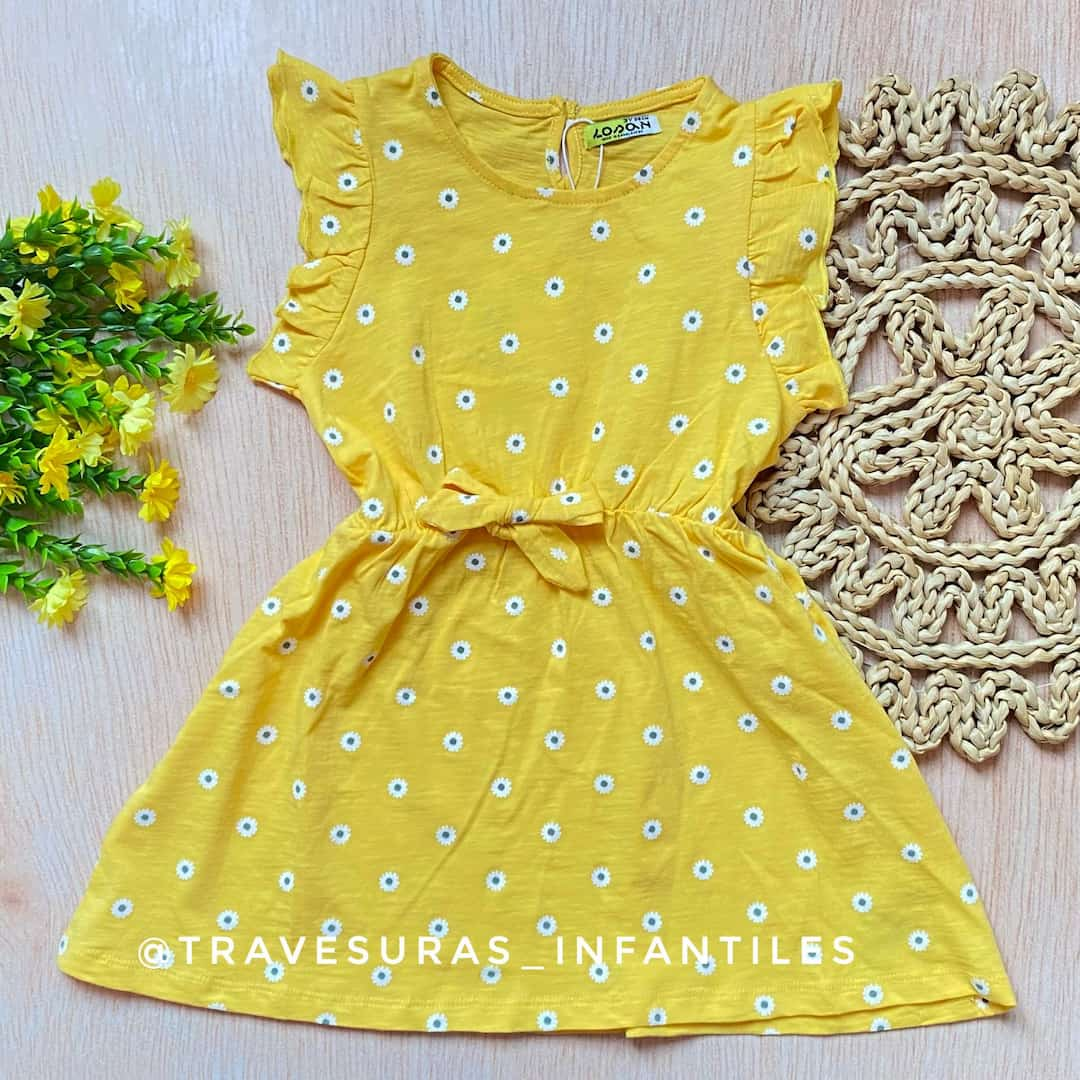 Vestido Margaritas Amarillo