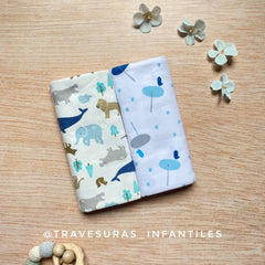 Set 2 Piezas Mantas Estampadas Animales