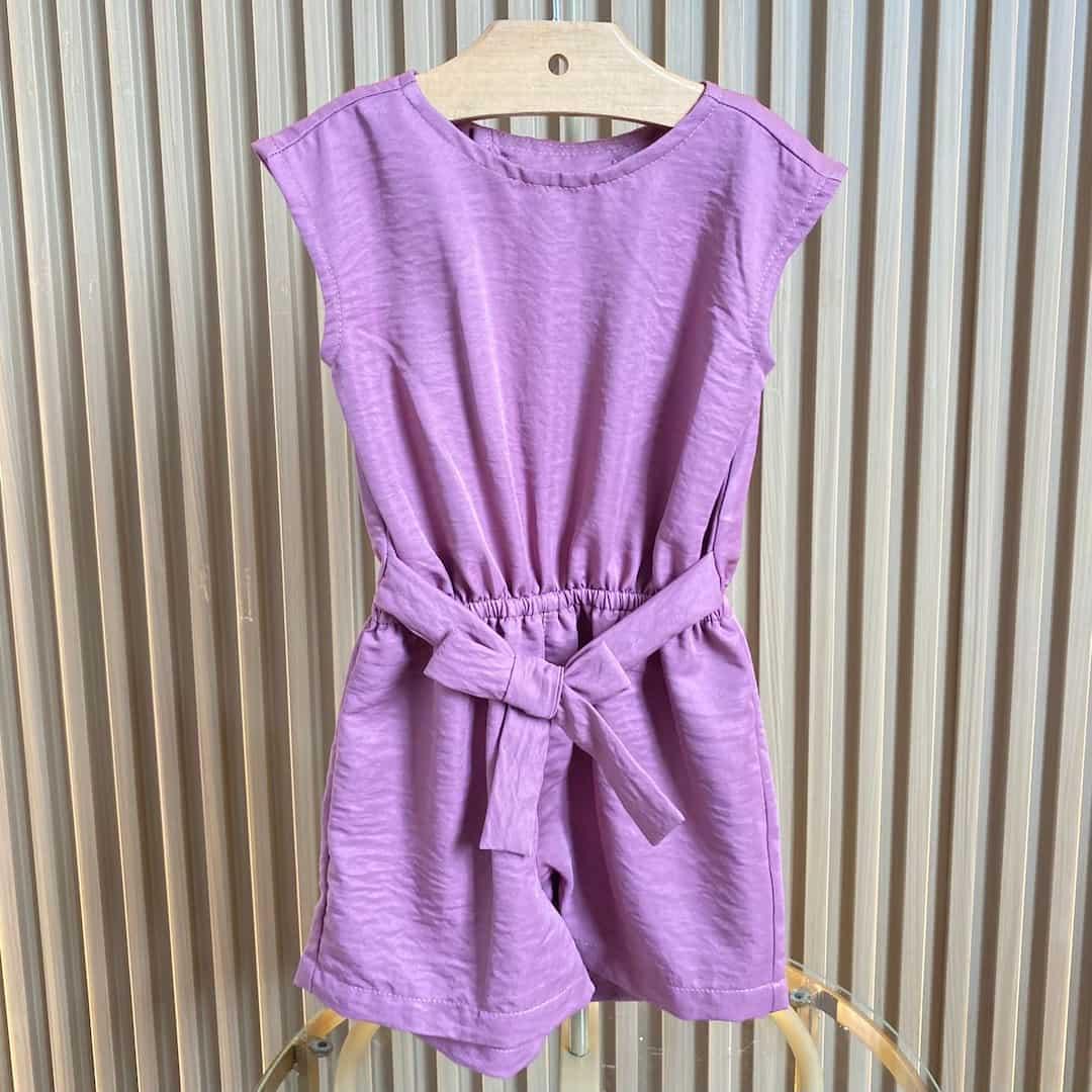 Enterizo Detalle  Lazo Para Niña lila