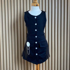 Vestido Detalle Bolsillo Negro