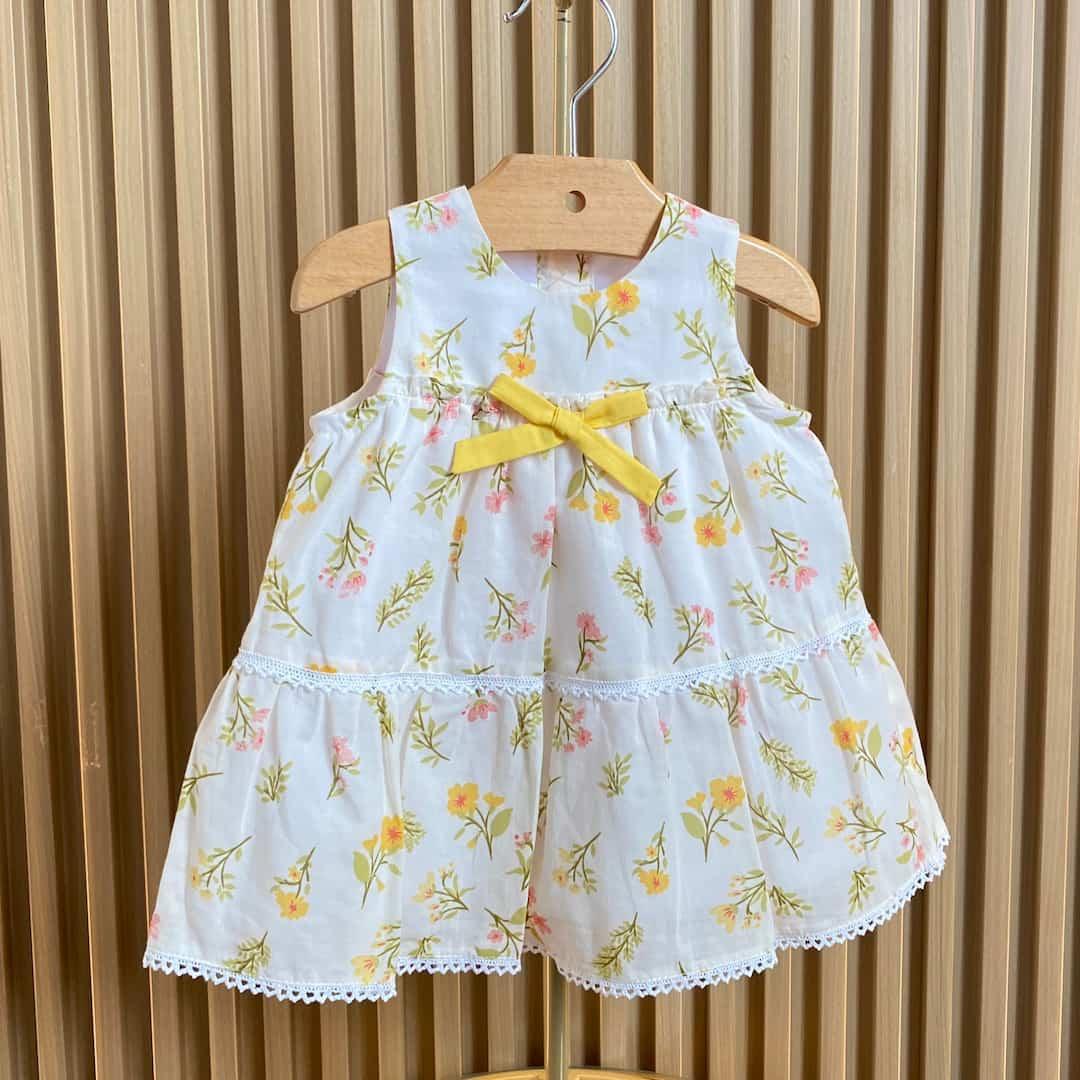 Vestido Estampado Flores Amarillo