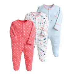 Set  3 Pijamas Estampado Azul Cielo Niña