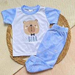 Pijama Bebé Niño Pantalón Osos Azul