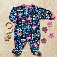 Pijama Estampada Arcoiris Navy