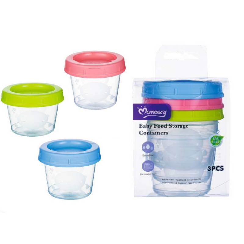 Set 3 Piezas Recipientes Porta Leche Y Snacks Momeasy