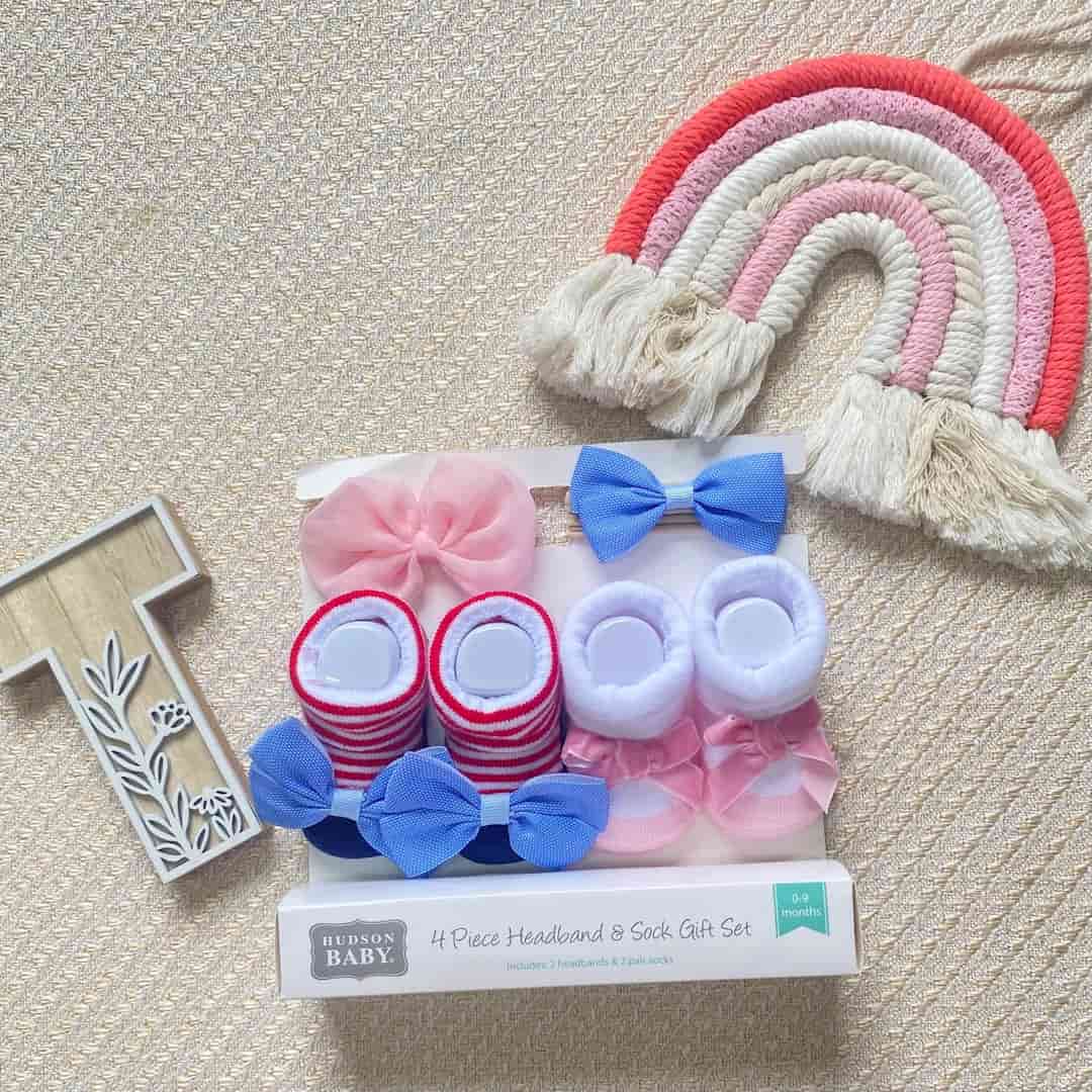 Set 2 Pares Medias y Balacas Estampado Rayas