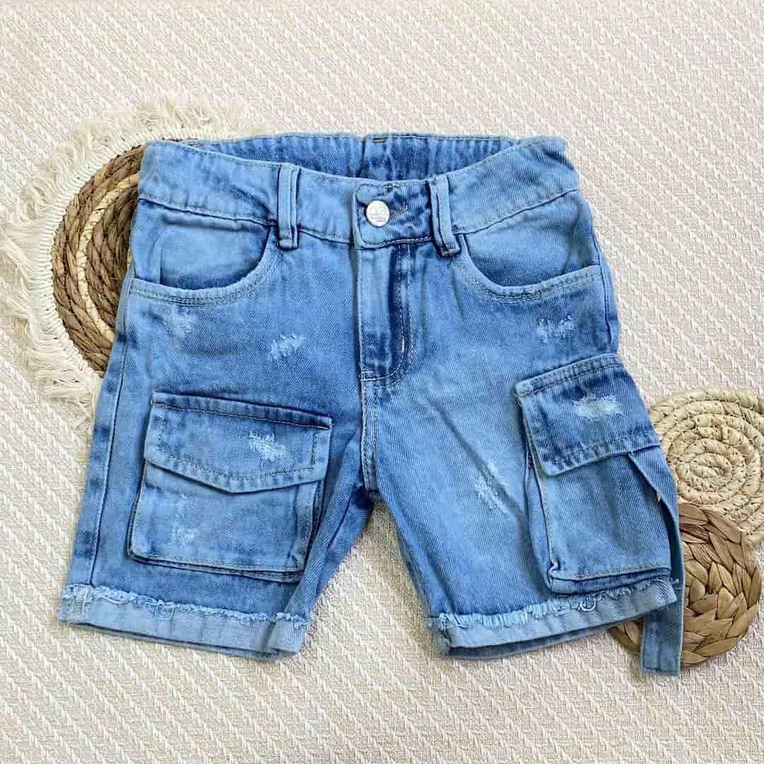 Short Cargo Denim Claro