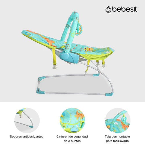 Silla Mecedora Bouncer Para Bebé Azul Bebesit Modelo