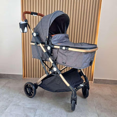 Coche Moises Con Porta Bebé Small Maxibaby Gris Niño