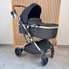 Coche Moises Con Porta Bebé Small Maxibaby Negro Niños