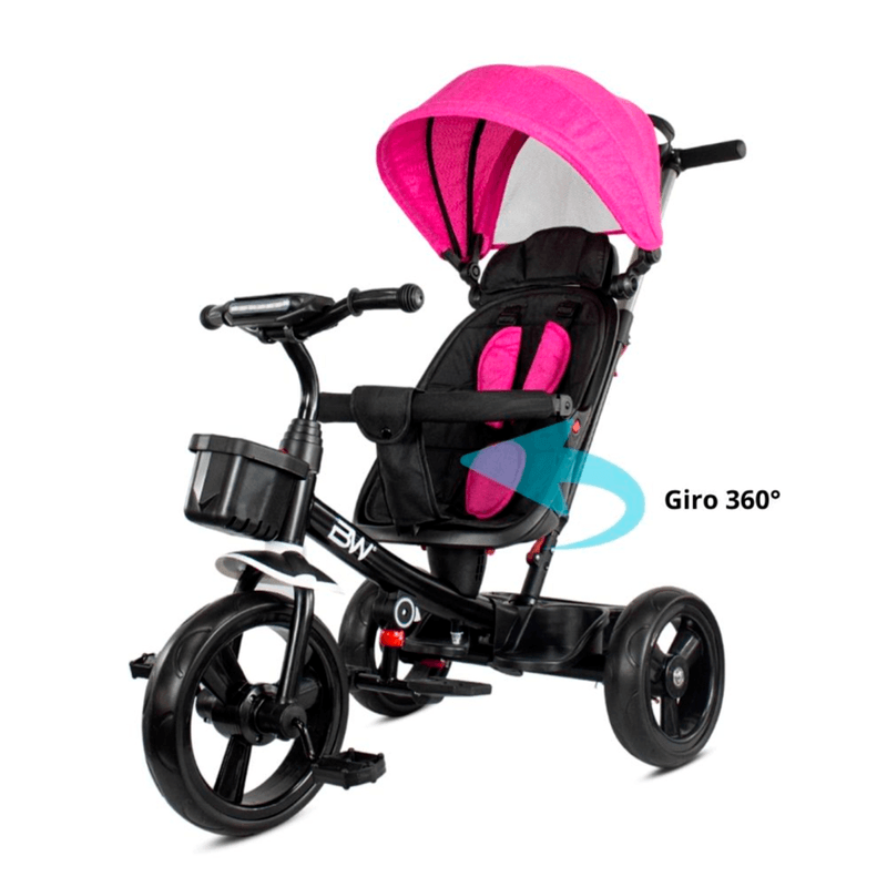 Triciclo Sun 360 Grados Rosa Prinsel giro