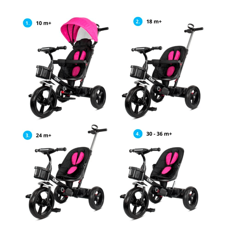 Triciclo Sun 360 Grados Rosa Prinsel Uso