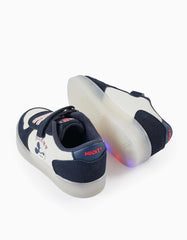 Tenis Con Luces Mickey Azul Zippy Suela