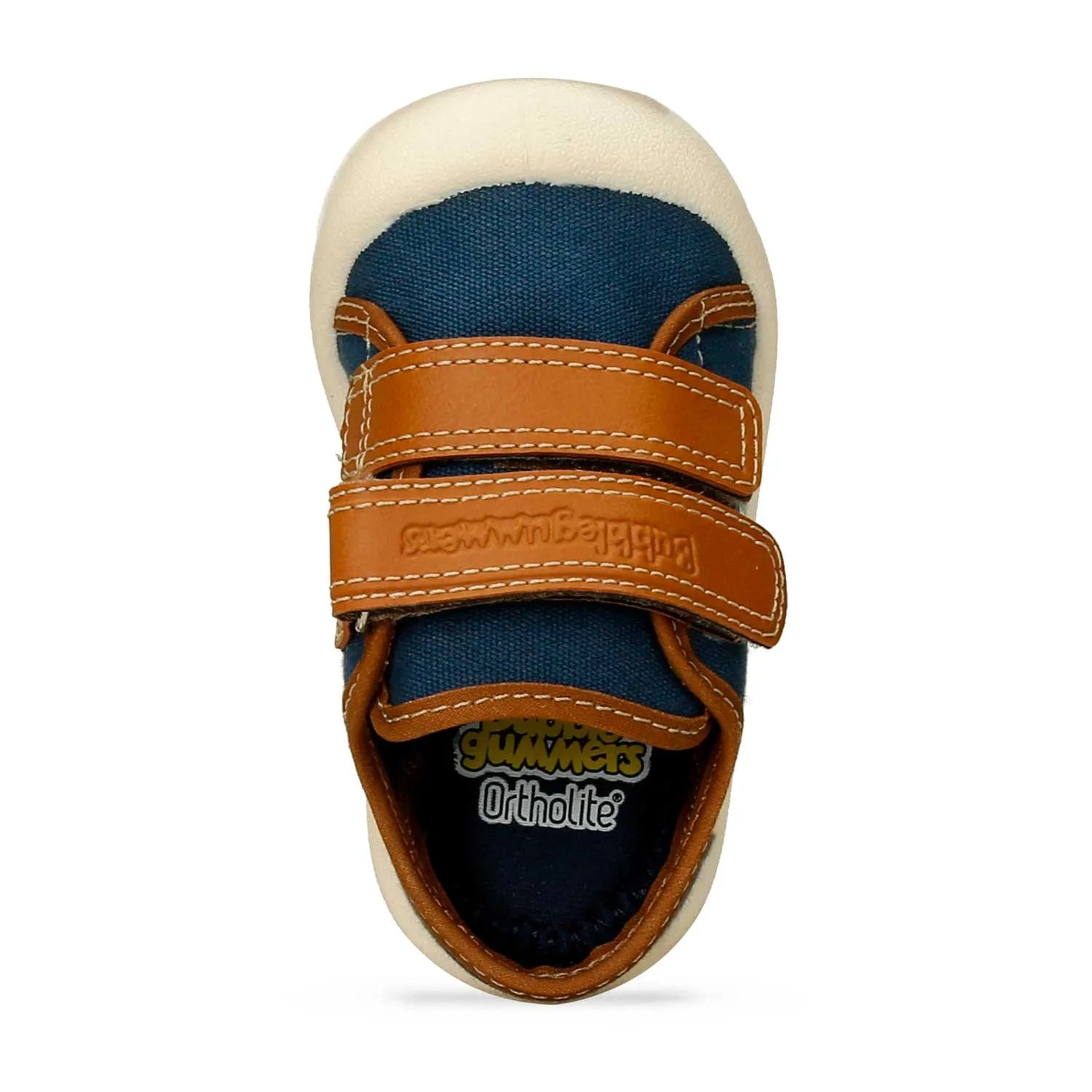 Tenis Quasimodo Dino Azul Velcro Camel Diseño