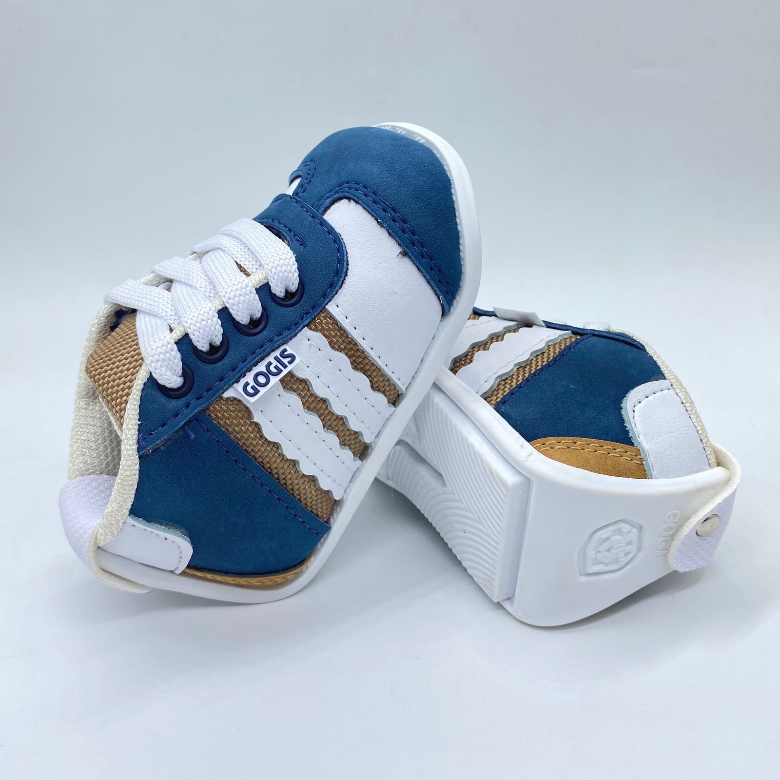 Tenis No Tuerce Niño Combinado Azul Par