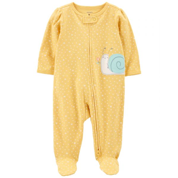 Pijama Bebé Niña Caracol Amarillo