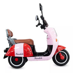 Moto Montable Eléctrica Para Niños New Vespa 6v Rosa Rojo