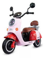 Moto Montable Eléctrica Para Niños New Vespa 6v Rosa