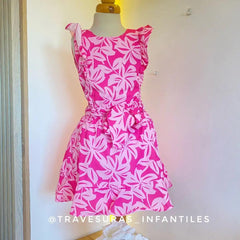 Vestido Flores Fucsia