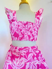 Vestido Flores Fucsia