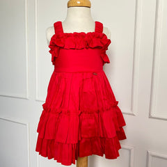 Vestido Volante Rojo Bebé Niña