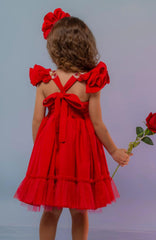 Vestido Rosas Rojo Lilo