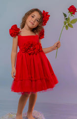 Vestido Rosas Rojo Lilo