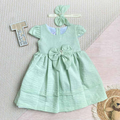 Vestido Moño Perla Verde