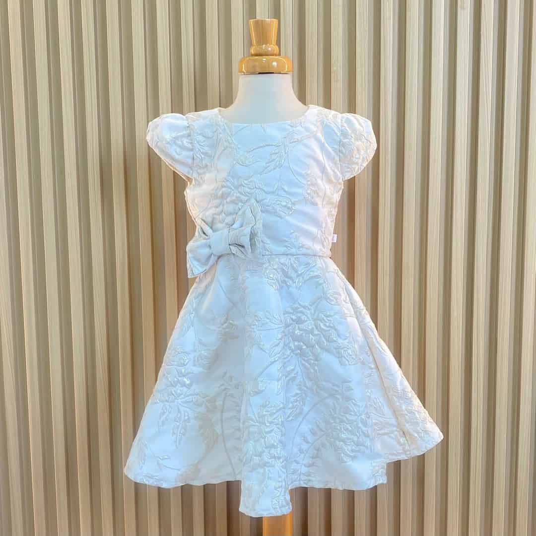 Vestido Para Niña Relieves Flores beige